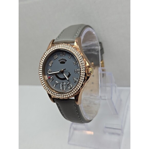 Juicy Couture Black Label Rose Gold Crystal Bezel Watch New Battery Womens Y2K main image 6